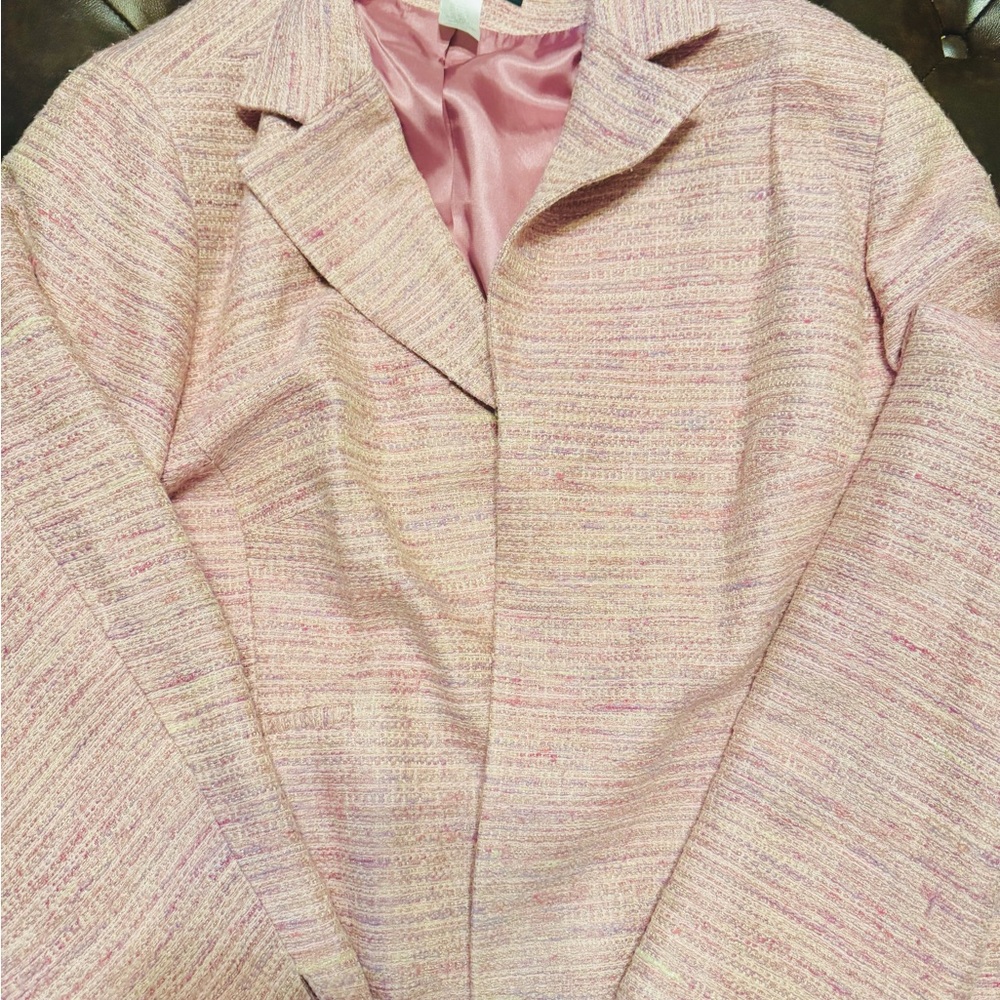 Jones New York Pink Textured Blazer
